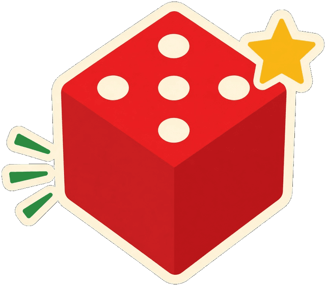 Red die sticker